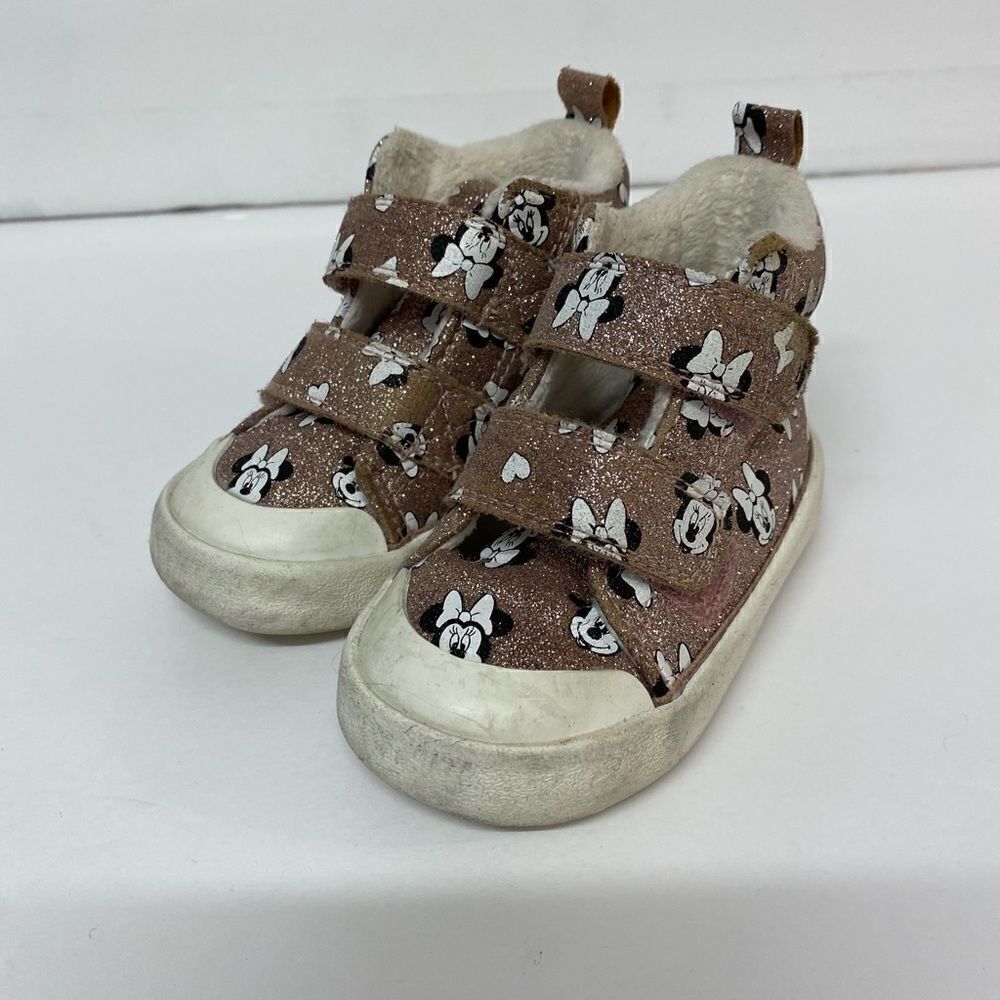 Girls Disney Minnie glitter high tops